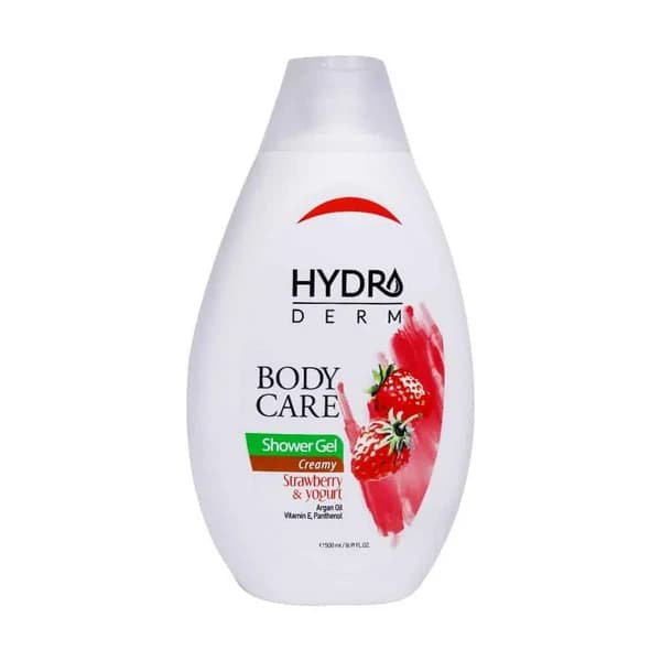شامپو بدن کِرِمی با رایحه ماست و توت فرنگی هیدرودرم 500 میلی لیتر Hydroderm