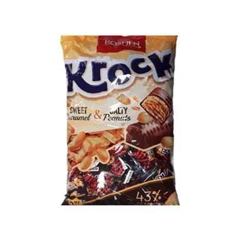 شکلات کروک روشن KROCK با خمیر بادام زمینی بسته 1 کیلویی — تصویر ۹