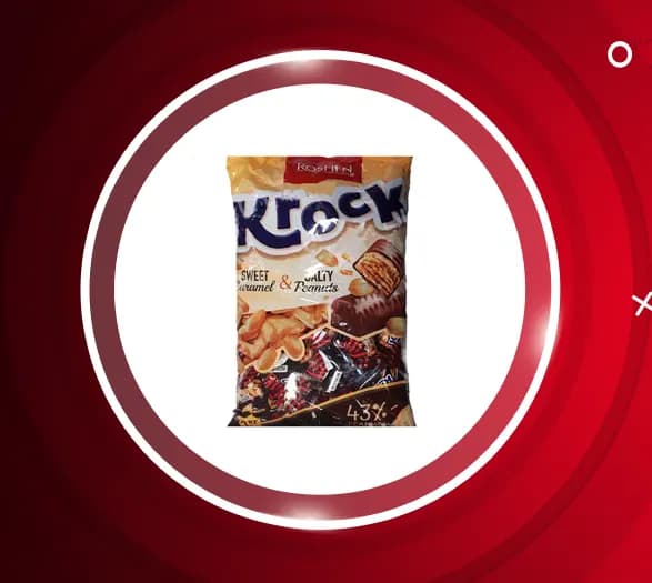 شکلات کروک روشن KROCK با خمیر بادام زمینی بسته 1 کیلویی — تصویر ۱۰