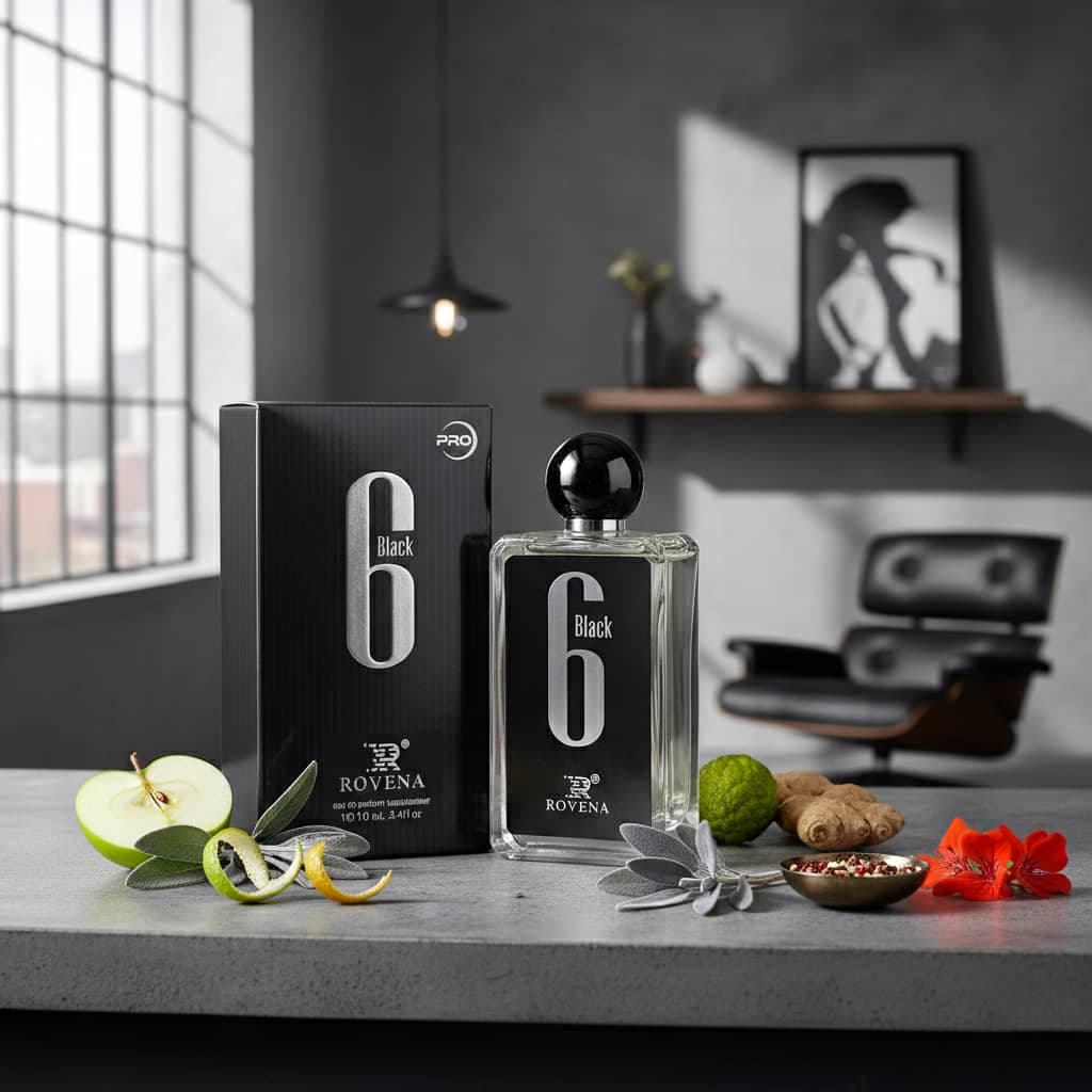 عطر ادکلن مردانه افنان ۹ پی ام رایحه ژان پل گوتیه اولترا میل روونا فرانسه مدل ۶ مشکی (Rovena 6 Black) حجم 100 میل — تصویر ۷