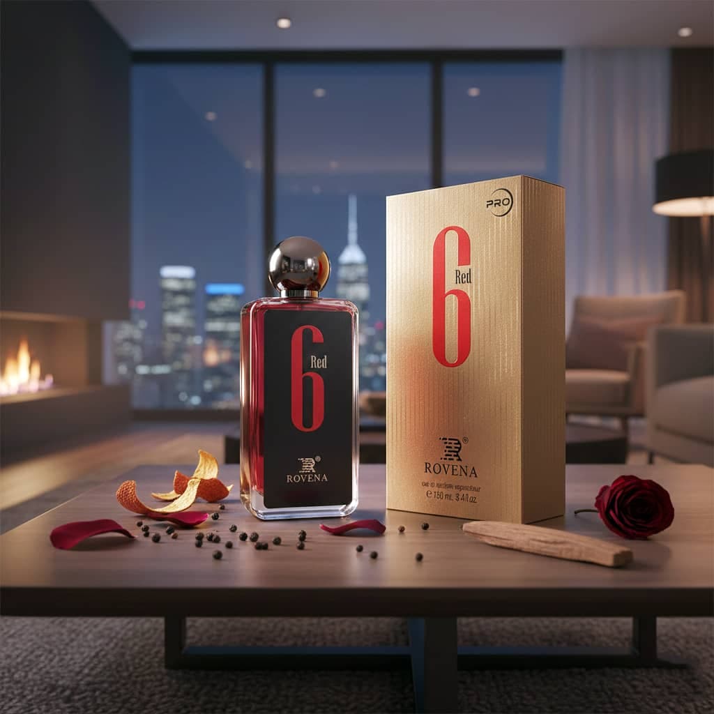عطر ادکلن زنانه مردانه افنان مدل 9 پی ام ربل روونا فرانسه مدل ۶ رد (Rovena 6 RED) حجم 100 میل — تصویر ۷