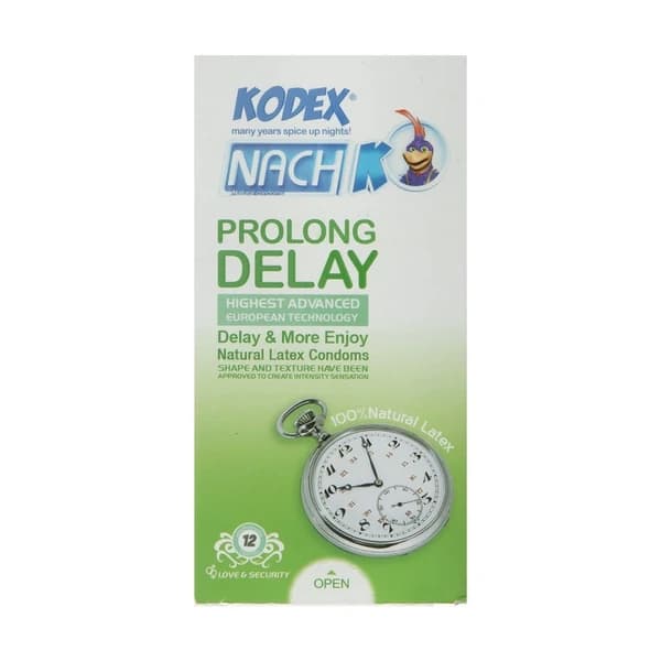 کاندوم تاخیری کدکس مدل پرولانگ دیلی 12 عددی Kodex Prolong Delay — تصویر ۲
