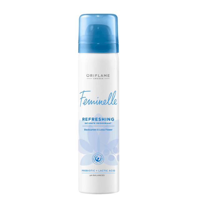 اسپری بهداشتی بانوان FEMINELLE اوریفلیم مدل Refreshing حجم 75 میلی — تصویر ۲