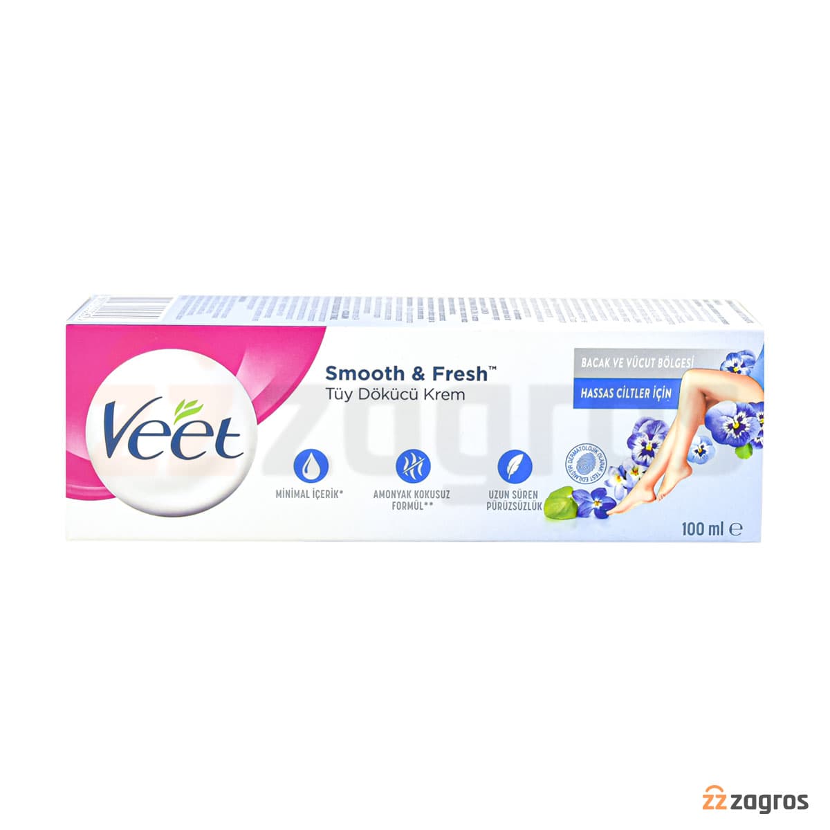 کرم موبر ویت Veet برای پوستهای حساس مدل Smooth & Fresh حجم 100 میلی — تصویر ۱۰