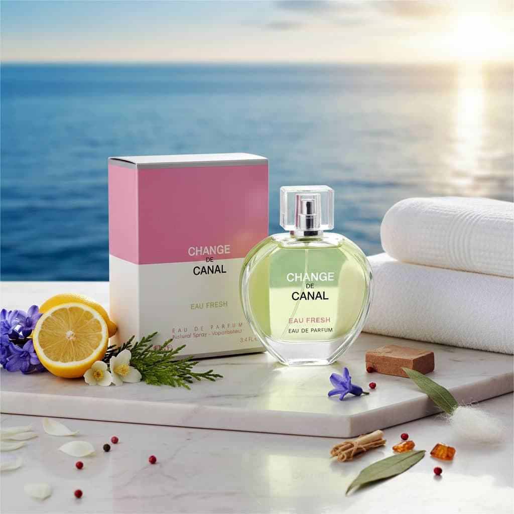 عطر ادکلن زنانه شنل چنس او فرش فراگرنس ورد مدل چنج د کانال او فرش (Fragrance World Chanel Chance Eau Fraiche) حجم 100 میل — تصویر ۶