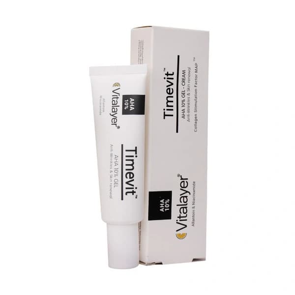 کرم ژل لایه‌بردار 10% AHA تایم‌ویت ویتالیر Vitalayer