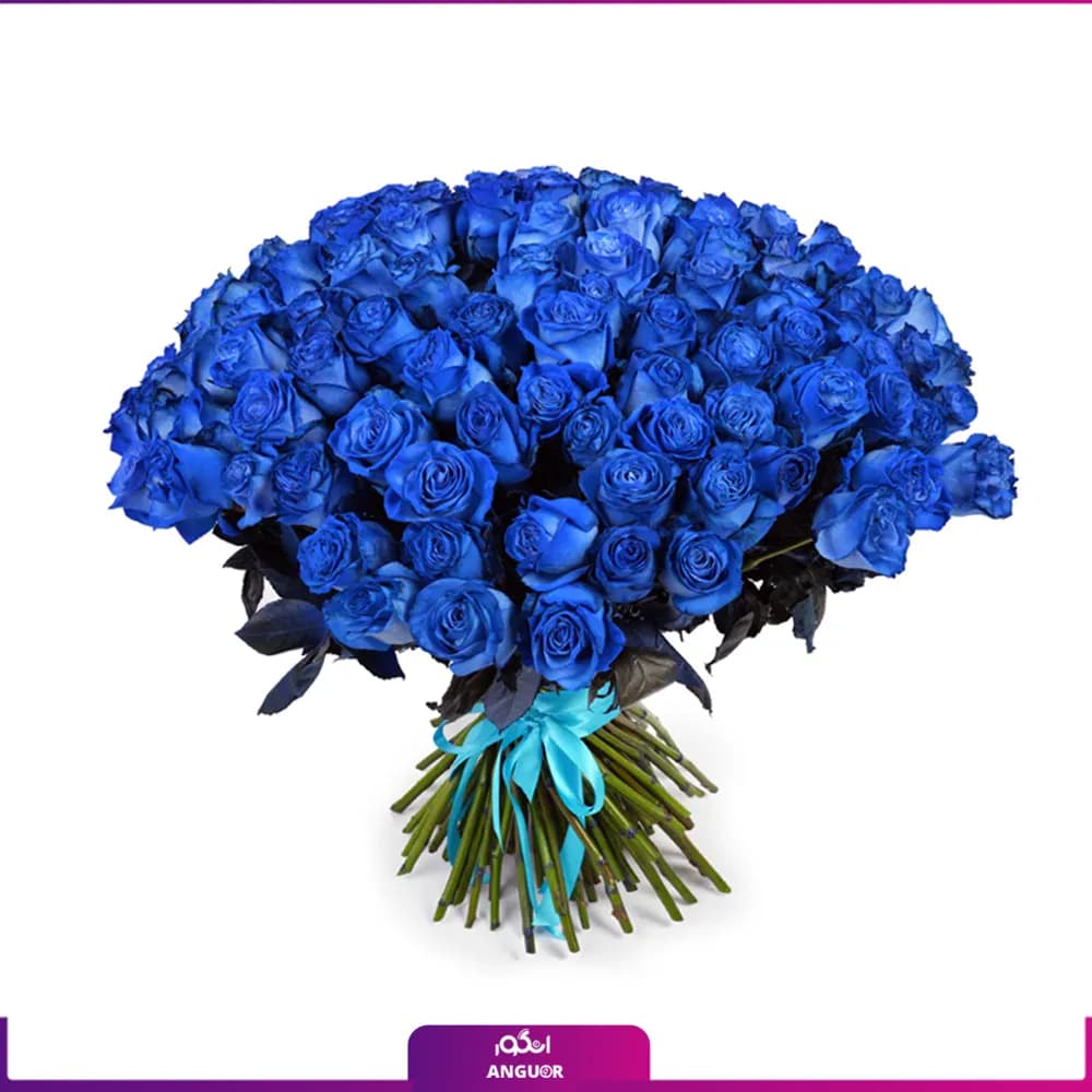 دسته گل رز آبی ماهلین