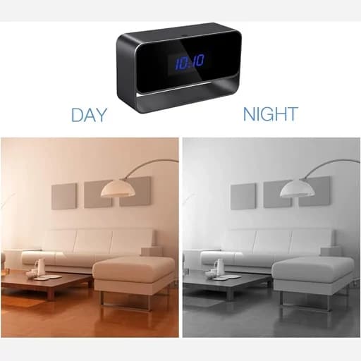 دوربین امنیتی (ساعت رو میزی) Wifi پخش زنده .رم خور. دید در شب. بیسیم اورجینال امازون المان — تصویر ۱۱