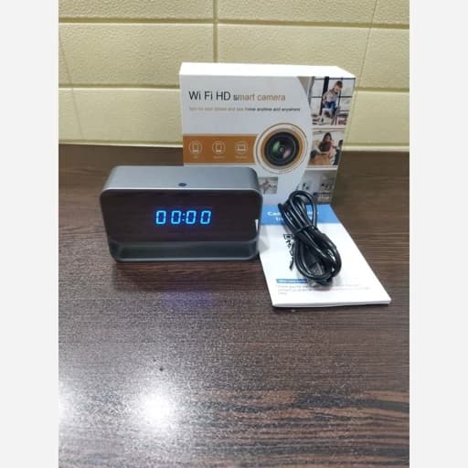 دوربین امنیتی (ساعت رو میزی) Wifi پخش زنده .رم خور. دید در شب. بیسیم اورجینال امازون المان — تصویر ۸