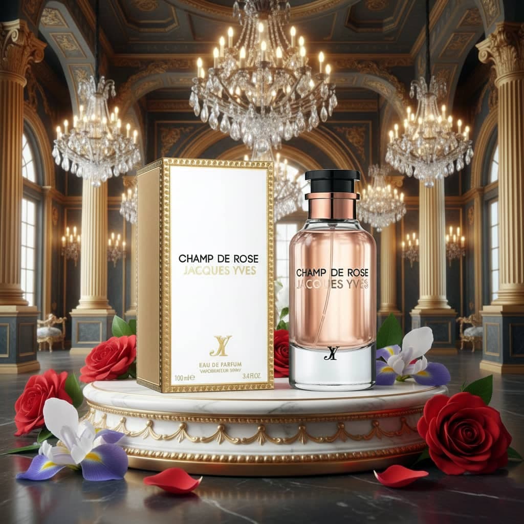عطر ادکلن زنانه لویی ویتون رز دس ونتس فراگرنس ورد مدل کمپ د رز ژاک ایو (Fragrance World Louis Vuitton Rose Des Vents) حجم 100 میل — تصویر ۷