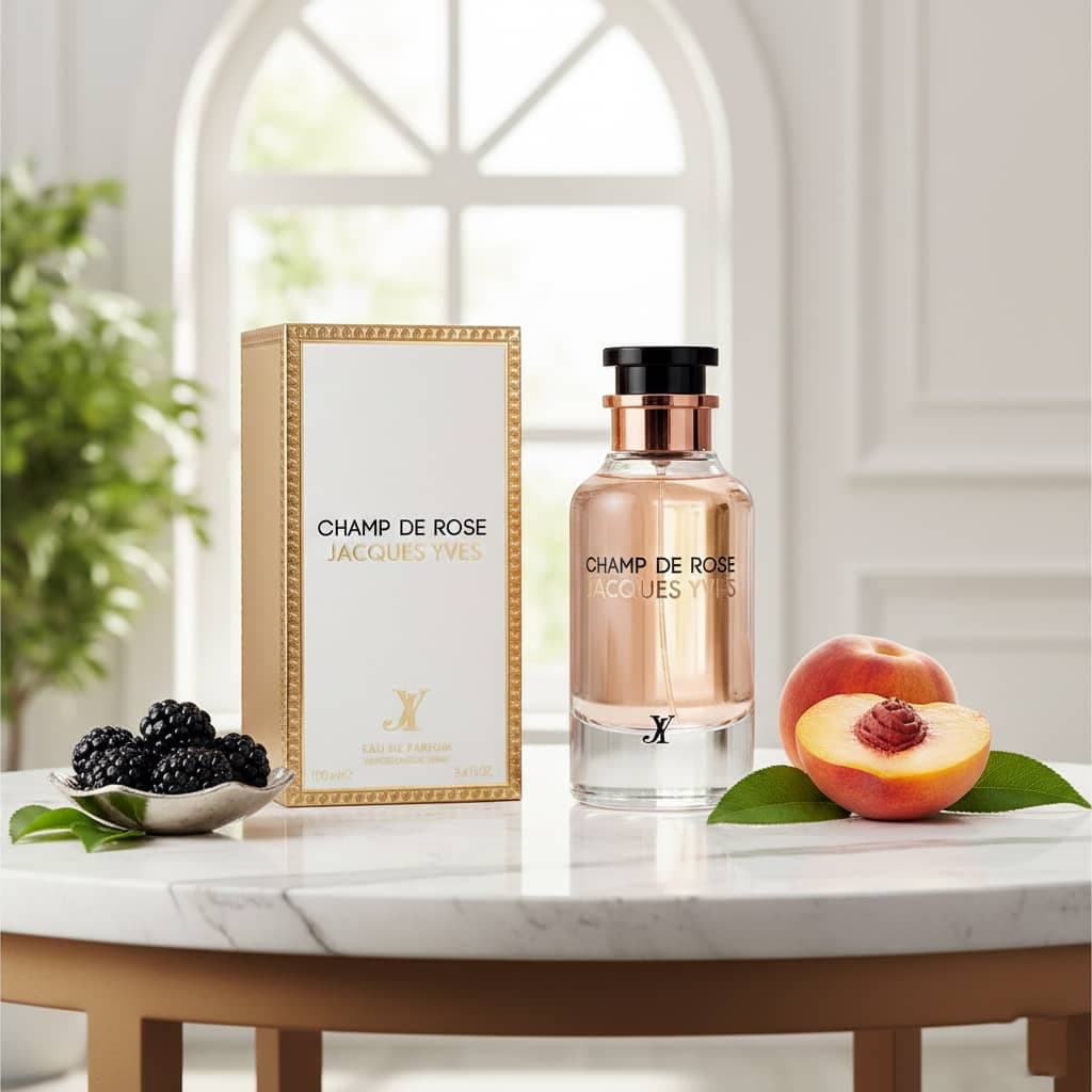 عطر ادکلن زنانه لویی ویتون رز دس ونتس فراگرنس ورد مدل کمپ د رز ژاک ایو (Fragrance World Louis Vuitton Rose Des Vents) حجم 100 میل — تصویر ۵
