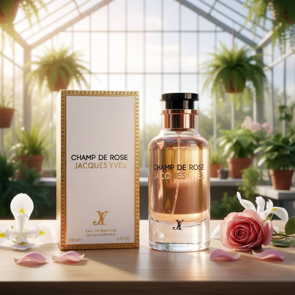 عطر ادکلن زنانه لویی ویتون رز دس ونتس فراگرنس ورد مدل کمپ د رز ژاک ایو (Fragrance World Louis Vuitton Rose Des Vents) حجم 100 میل — تصویر ۴
