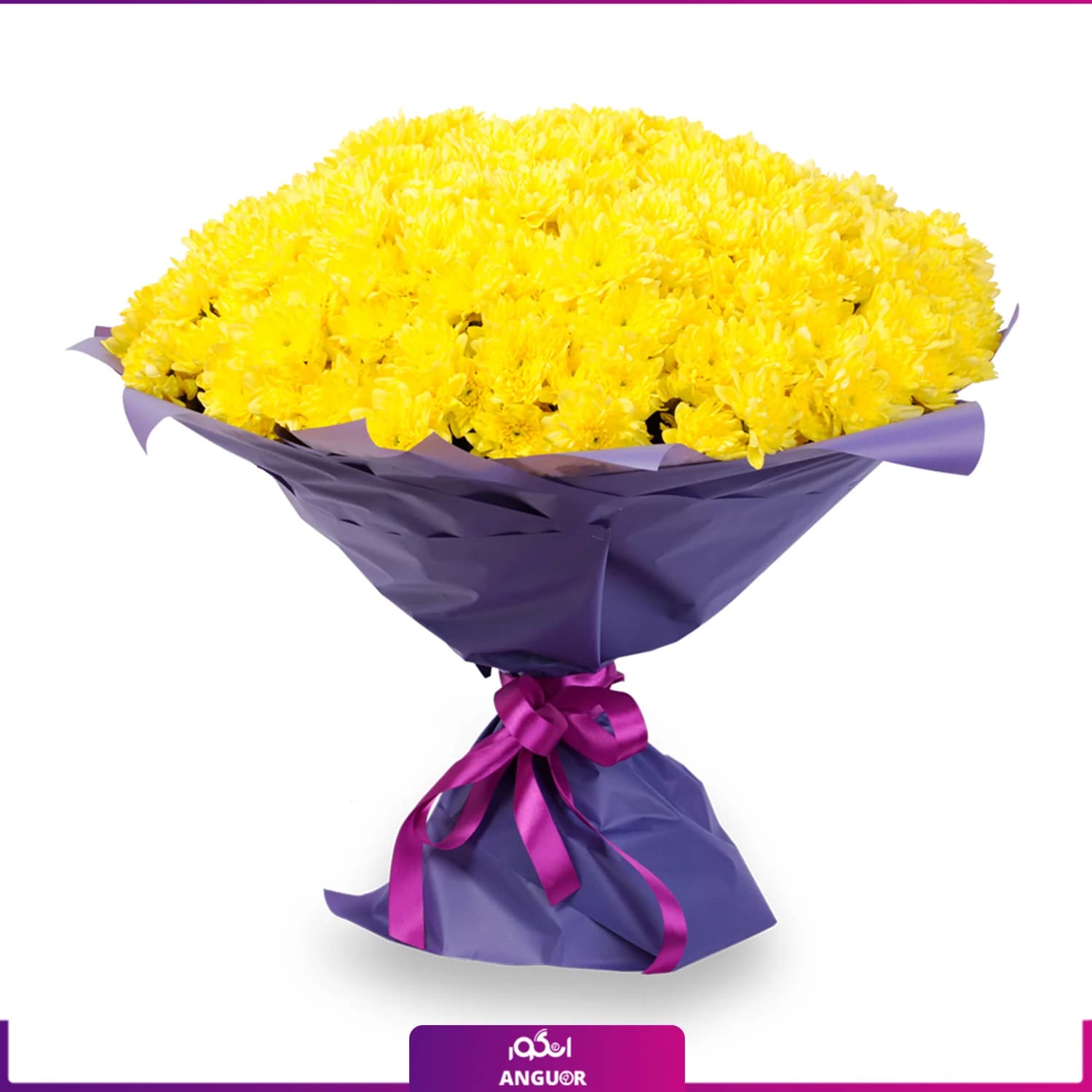 دسته گل داوودی زرد (150 عددی) — تصویر ۵
