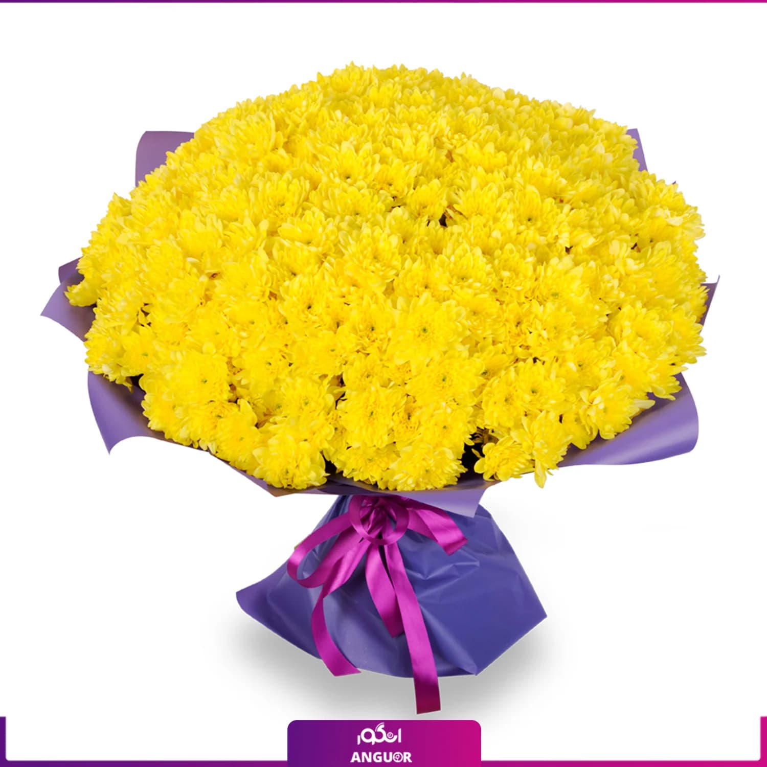 دسته گل داوودی زرد (150 عددی) — تصویر ۲
