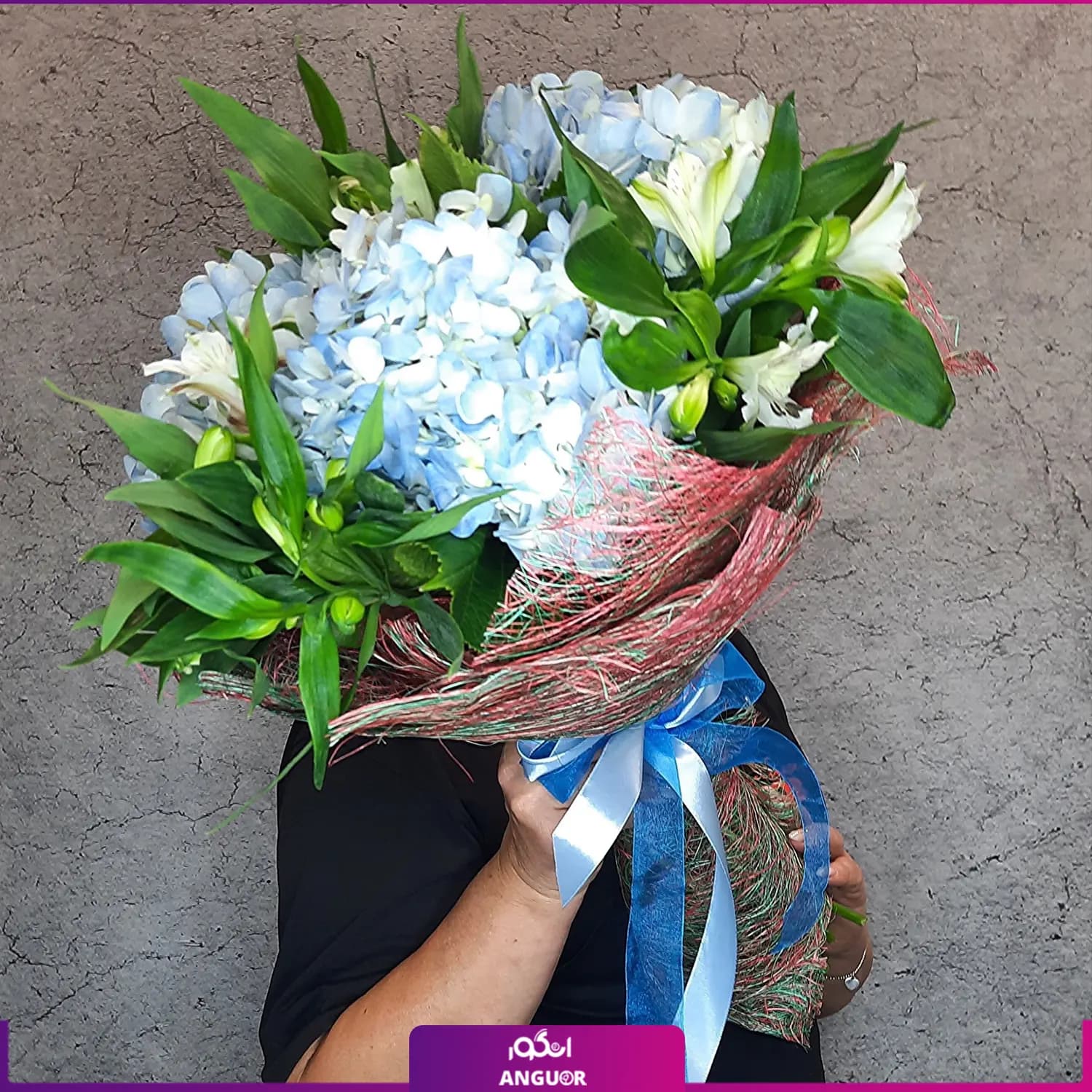 دسته گل ادریسی آبی — تصویر ۶