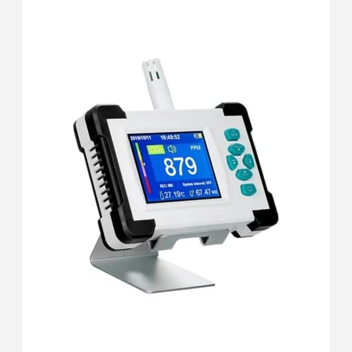 آنالیزر گاز co2 دیجیتالی /رطوبت سنج/دما سنج/کیفیت هوا ذرات و گرد و غبار مدل SR 510A اورجینال امازون المان — تصویر ۹