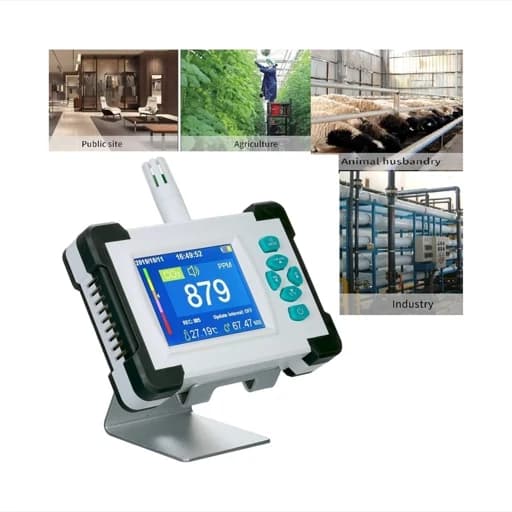 آنالیزر گاز co2 دیجیتالی /رطوبت سنج/دما سنج/کیفیت هوا ذرات و گرد و غبار مدل SR 510A اورجینال امازون المان — تصویر ۶