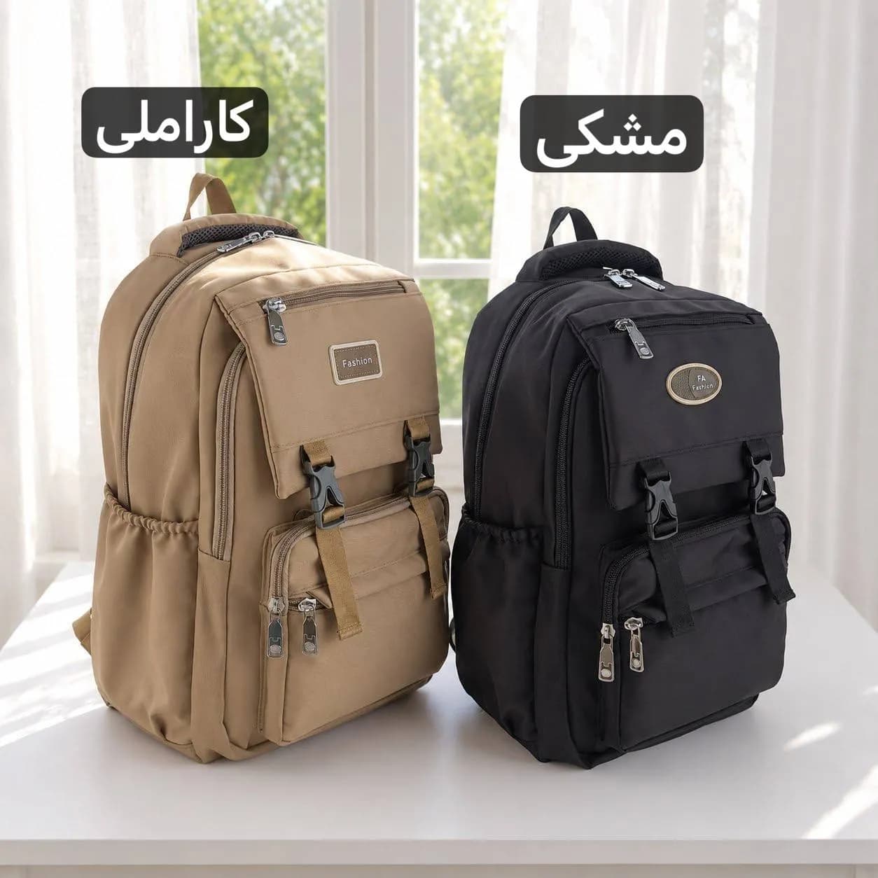 کوله پشتی مدرسه و دانشگاه جنس کجراه خارجی ابعاد 45 در 35 سانتیمتر — تصویر ۶