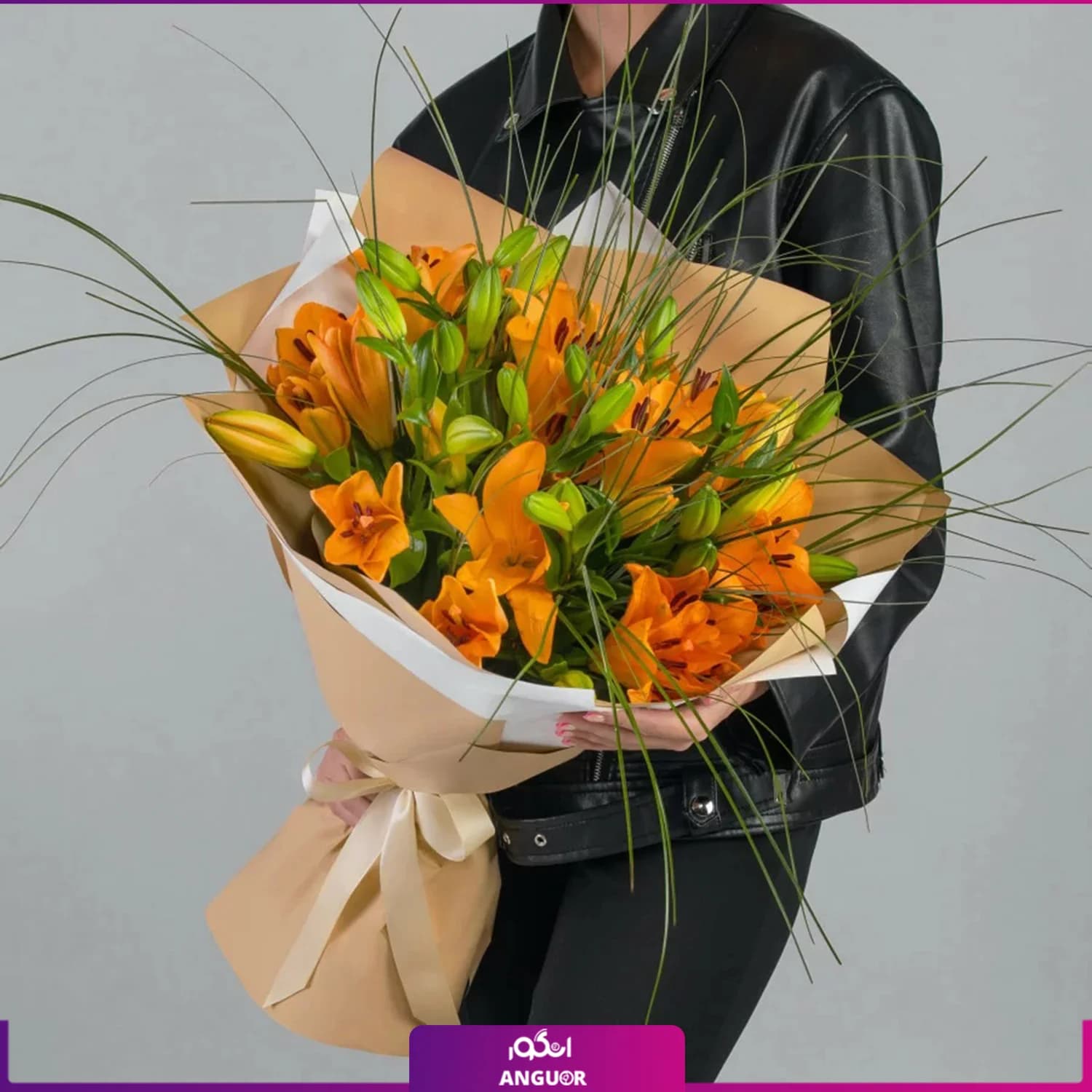 دسته گل لیلیوم 35 عددی