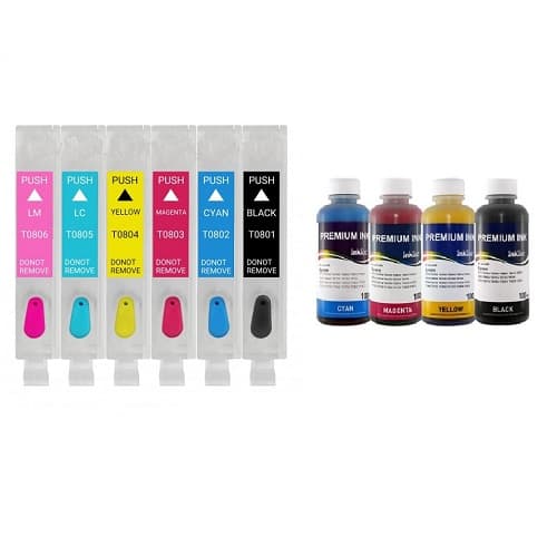 کارتریج قابل شارژ پرینترهای P50 اپسون + جوهر 100 سی سی اینکتک داخلی — تصویر ۲