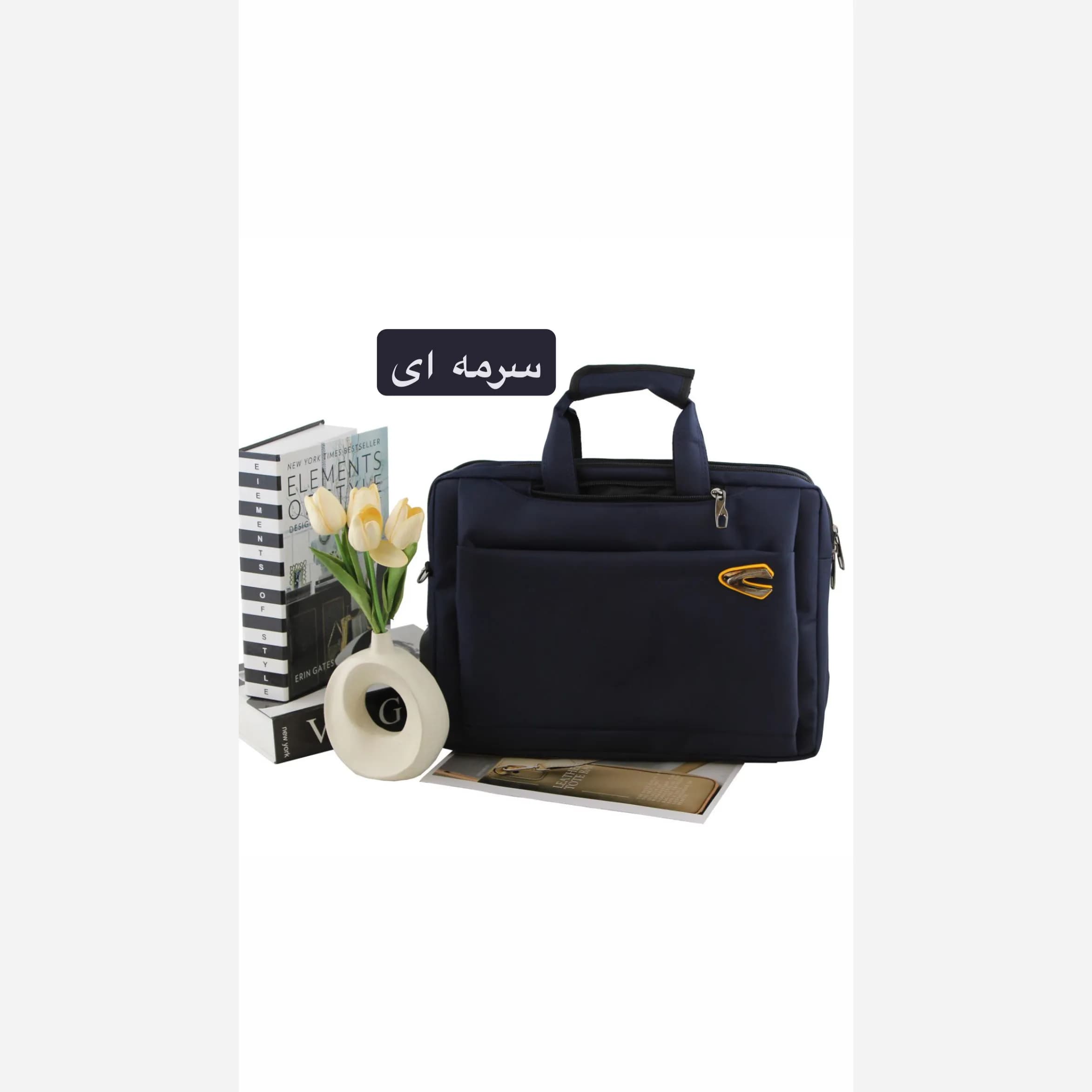 کیف مردانه سه کاره اداری رسمی پارچه ای ابعاد 40 در 30 در 10 سانتیمتر — تصویر ۶