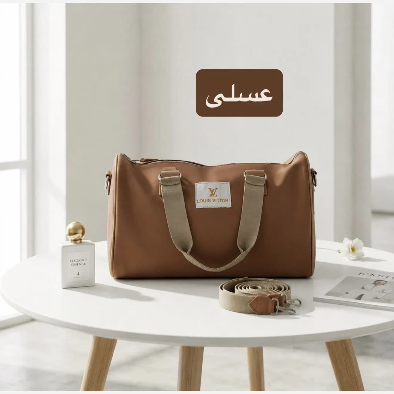 ساک دستی اسپرت و روزمره پارچه نانسی ابعاد 35 در 25 سانتیمتر — تصویر ۲