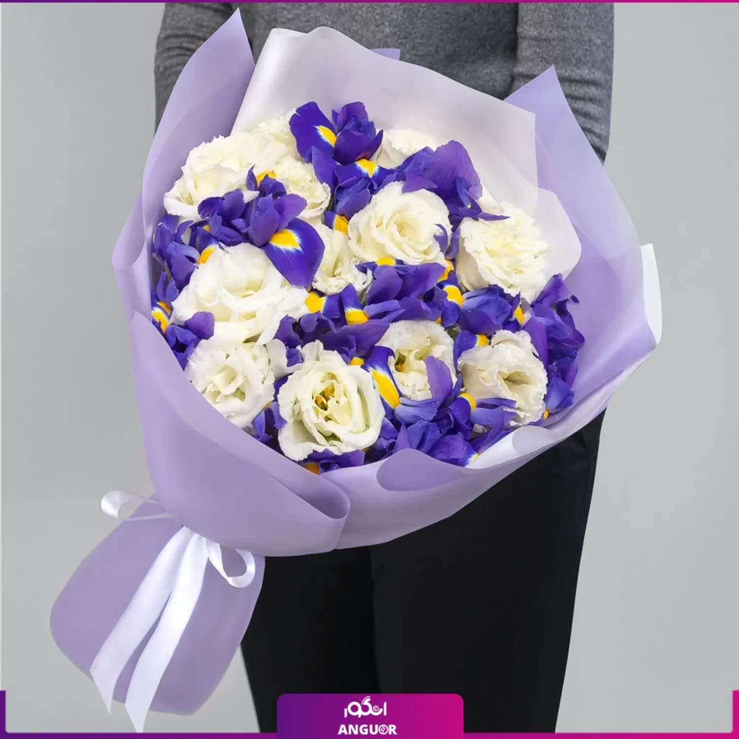 دسته گل ترکیبی (لیسیانتوس – زنبق)