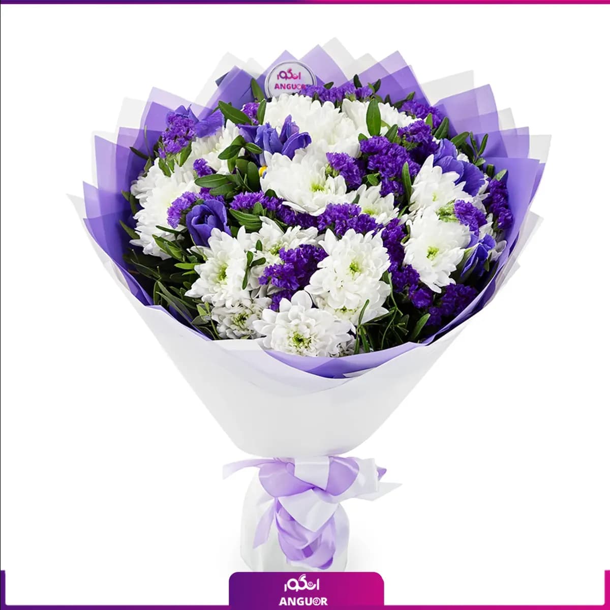دسته گل ترکیبی داوودی و زنبق