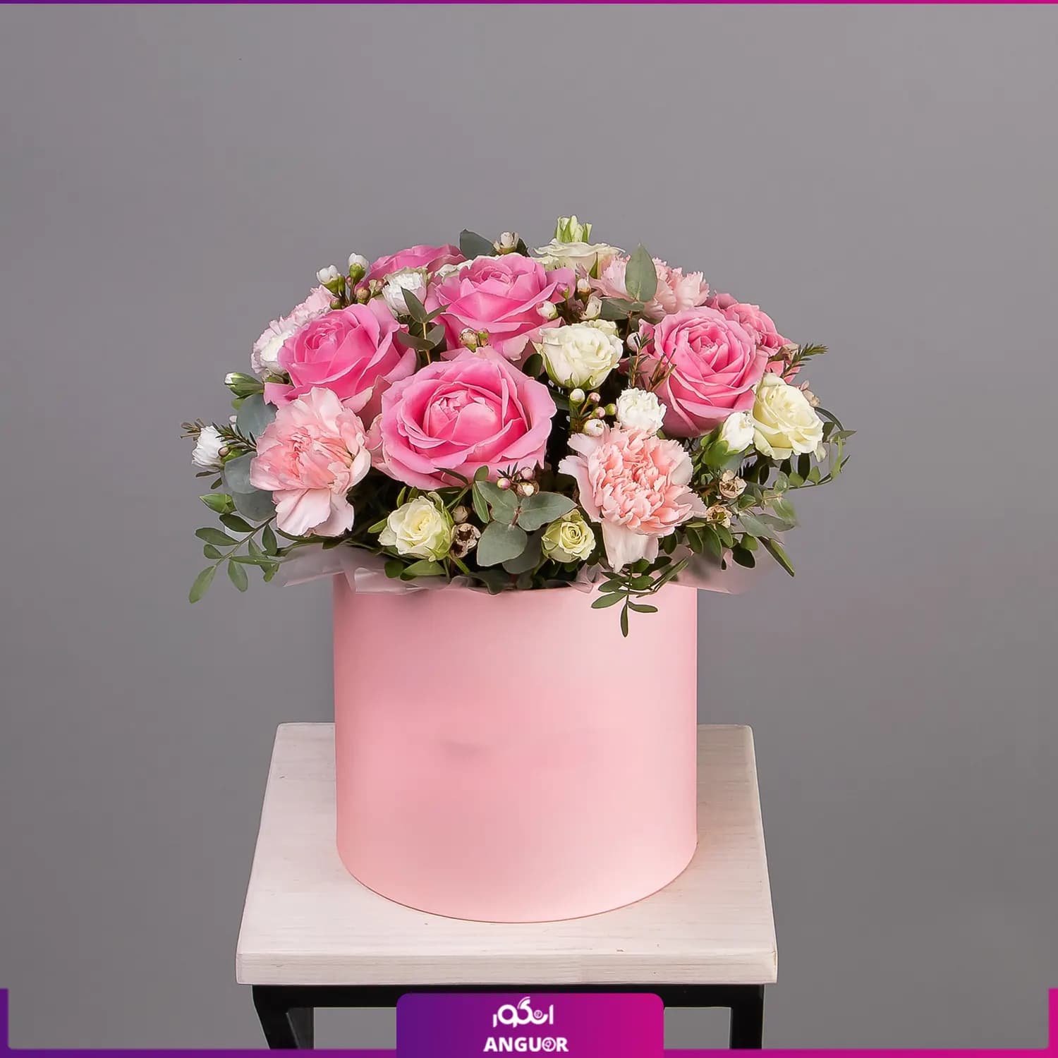 باکس گل رز و میخک دخترانه