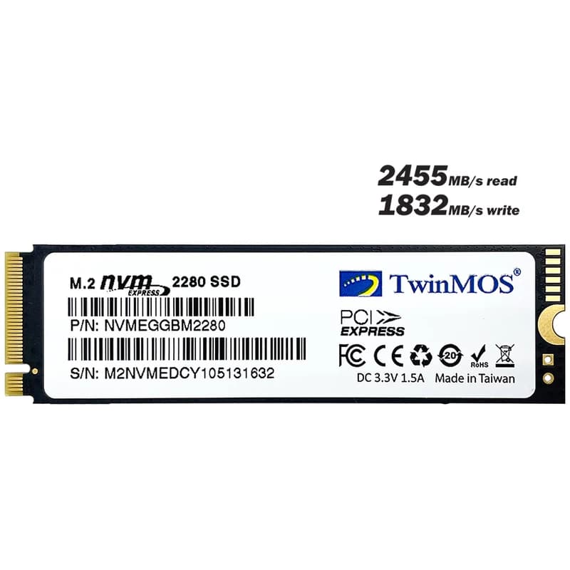 اس اس دی تویین موس مدل NVMe M.2 2280 SSD PCIE ظرفیت 512 گیگابایت — تصویر ۵
