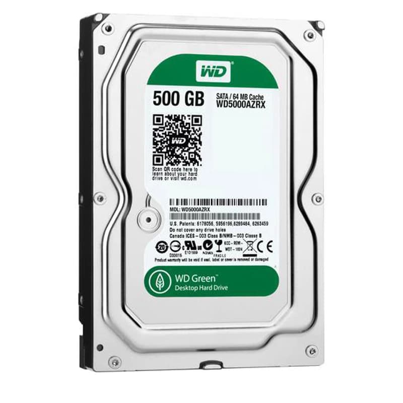 هارد دیسک اینترنال وسترن دیجیتال مدل WD Green Power ظرفیت 500 گیابایت ریفر 18 ماه گارانتی