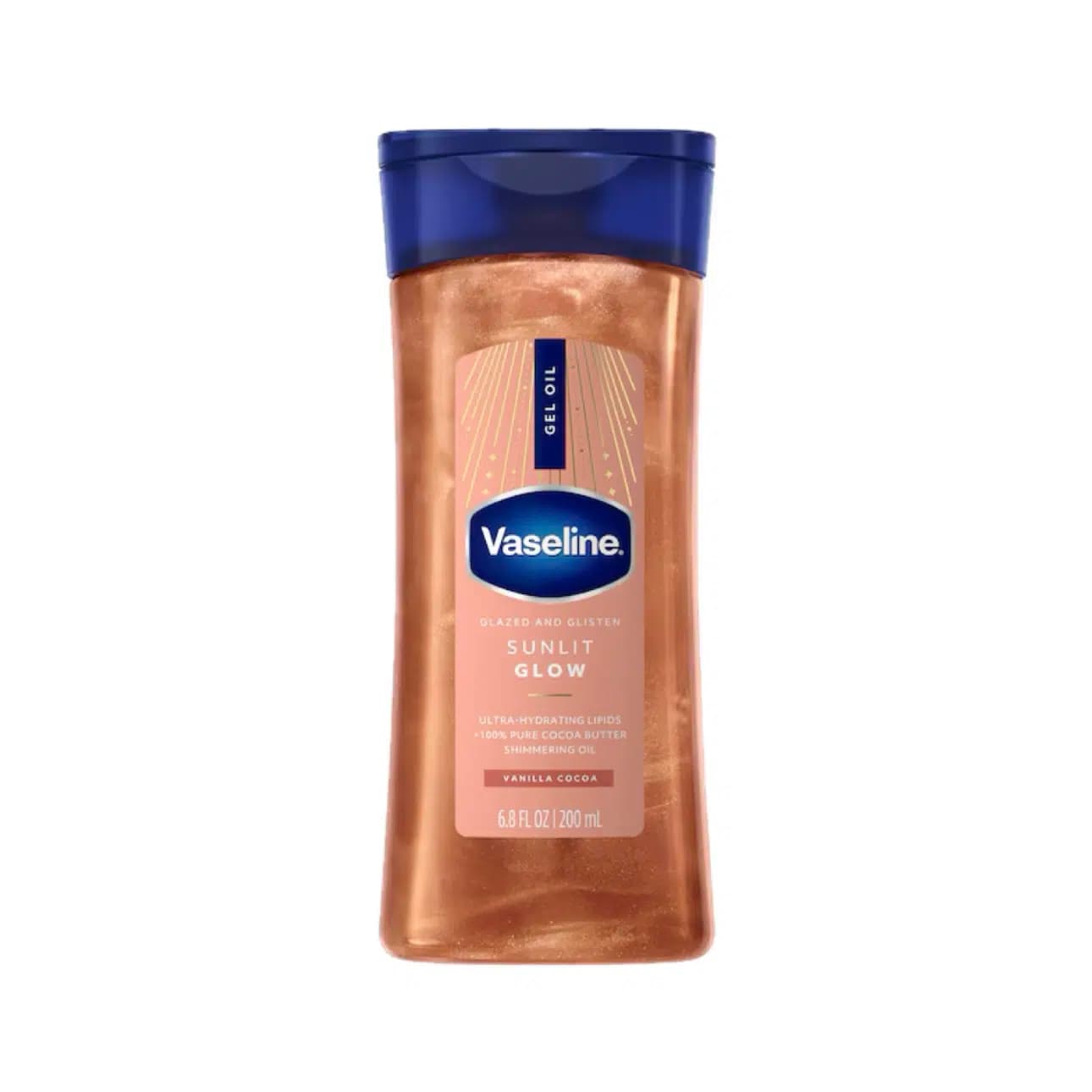 روغن شاین بدن طلایی وازلین vaseline رنگ روشن حجم 200 میل — تصویر ۳