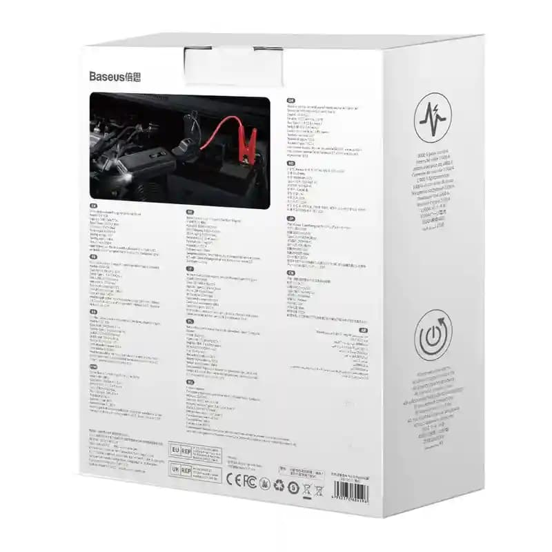 جامپ استارتر خودرو باسئوس مدل Super Energy Air Car Jump Starter CGNL020101 10000mAh — تصویر ۸
