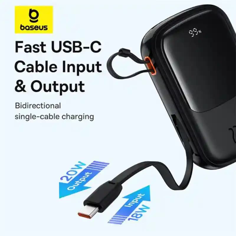 پاوربانک فست شارژ 20000 باسئوس Baseus Qpow Pro PD P10055002113 22.5W — تصویر ۷