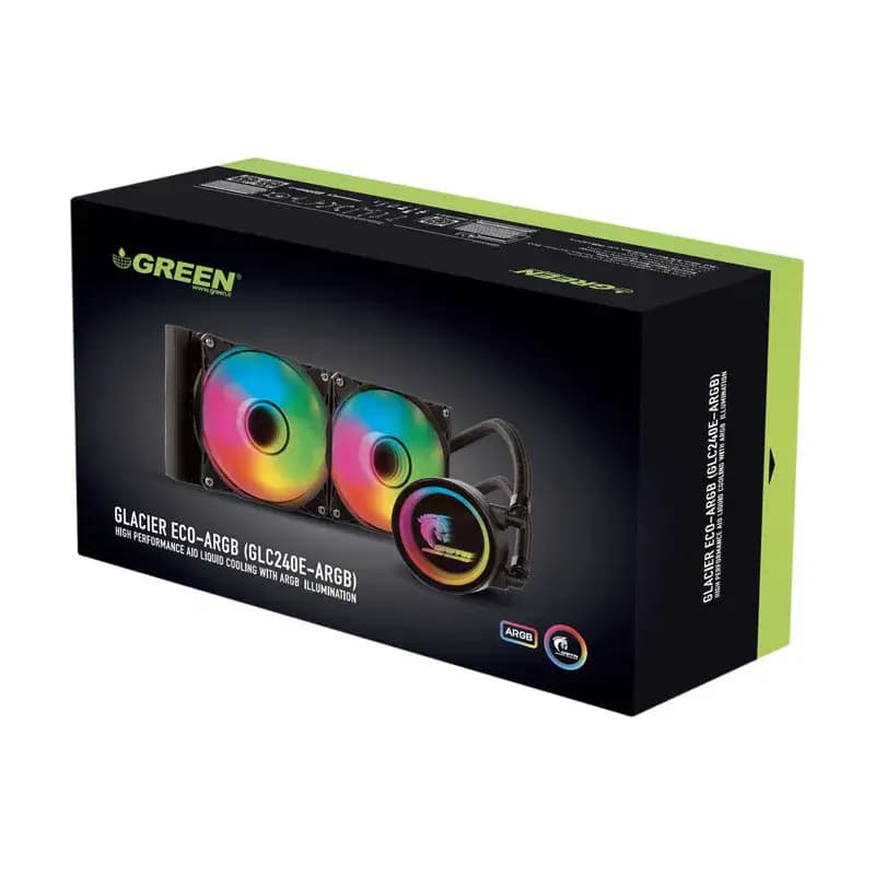 فن خنک کننده CPU گرین Green Glacier 240 ECO-ARGB — تصویر ۱۰