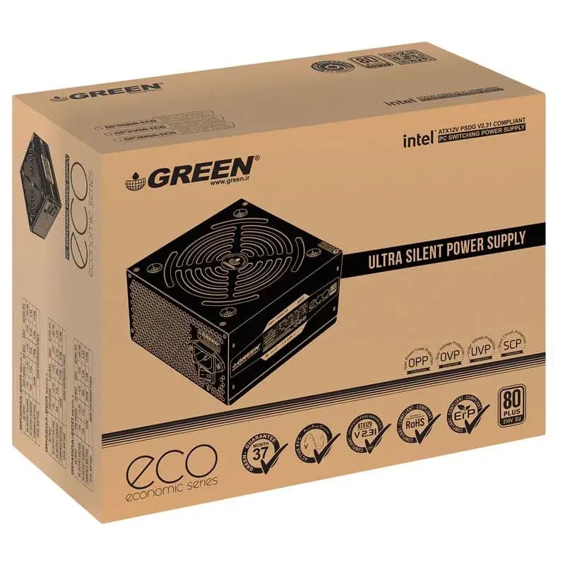 پاور گرین Green GP350A-ECO Rev3.1 White 350W — تصویر ۲