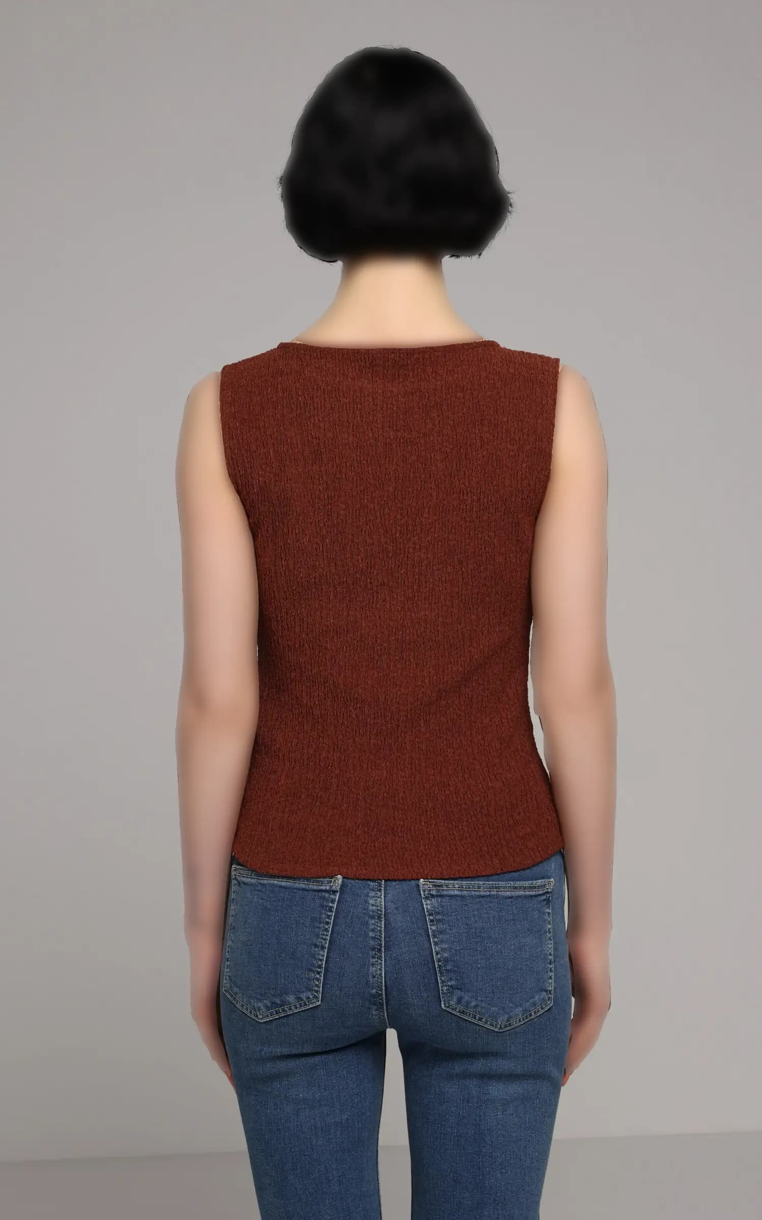 تاپ زنانه آستین حلقه ای یقه گرد Colin’s کد CL1078620 — تصویر ۳