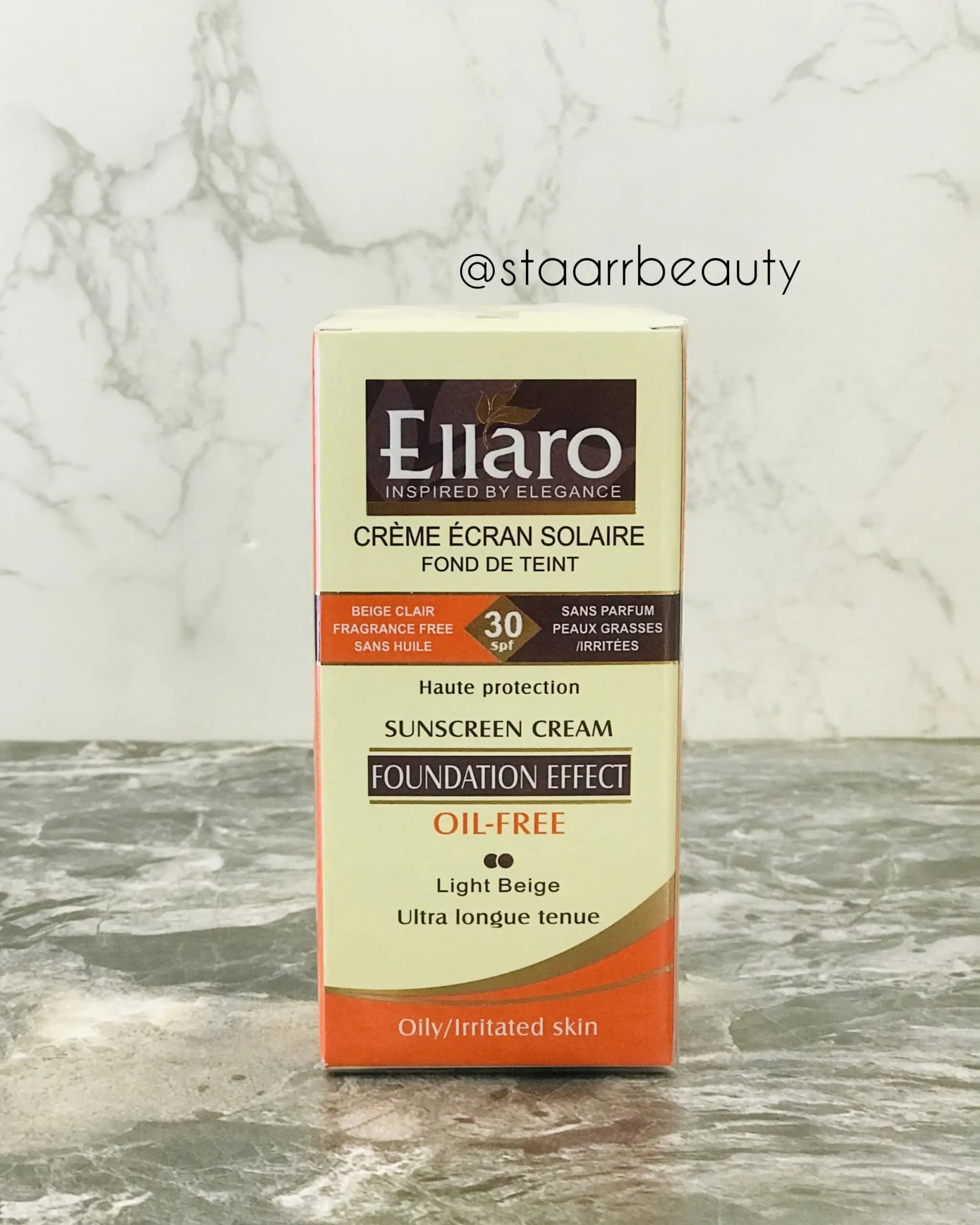 کرم ضد آفتاب رنگی الارو SPF30 بژ روشن حجم 40 میلی