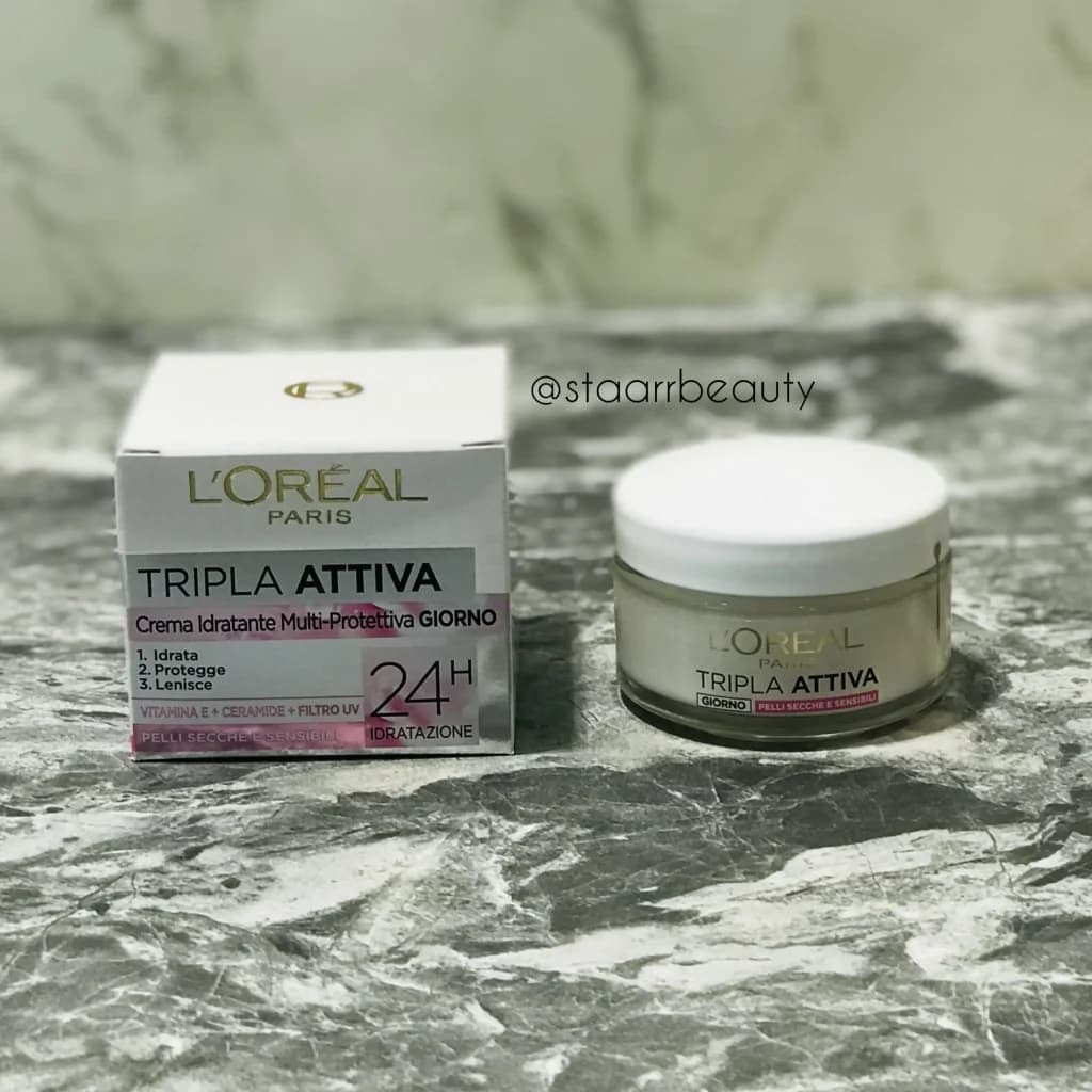 کرم آبرسان روز پوست خشک و حساس لورآل مدل Triple Active حجم 50 میل Day moisturizing cream for dry and sensitive skin L’oral Triple Active model volume 50 ml — تصویر ۳