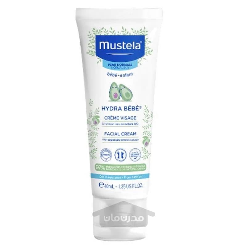 کرم مرطوب کننده آووکادو صورت هیدرا بیبی موستلا MUSTELA — تصویر ۲