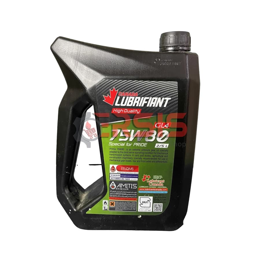 روغن گیربکس دستی کانادا لوبریفنت مدل 75W80 – پلاستیکی مخصوص پراید EP GL4 حجم 2.5 لیتر — تصویر ۴