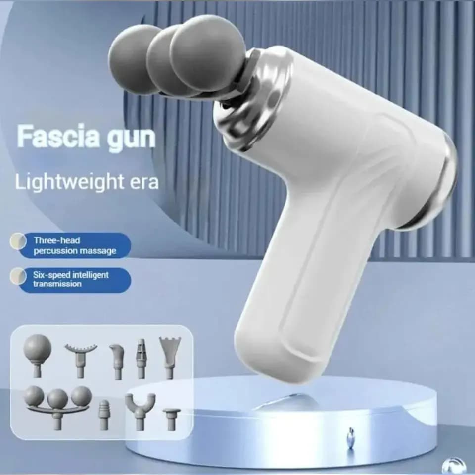 ماساژور تفنگی گیربکس هوشمند شش سرعته 12کاره Fascia gun مدل LM-130 — تصویر ۹