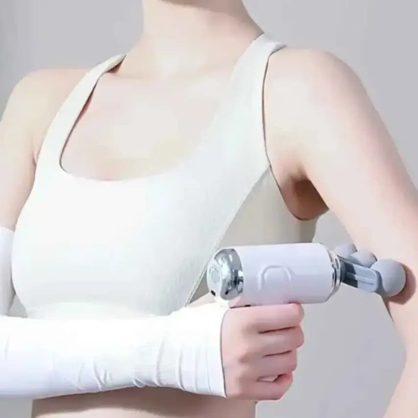 ماساژور تفنگی گیربکس هوشمند شش سرعته 12کاره Fascia gun مدل LM-130 — تصویر ۴