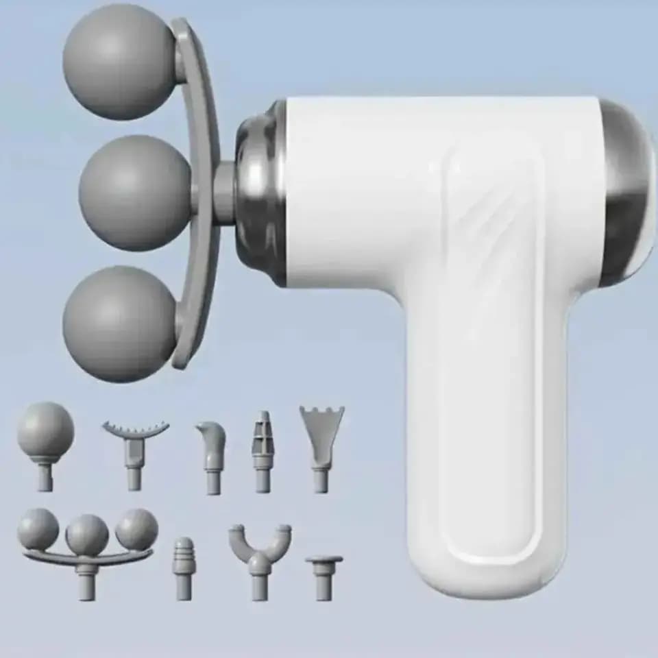 ماساژور تفنگی گیربکس هوشمند شش سرعته 12کاره Fascia gun مدل LM-130 — تصویر ۸