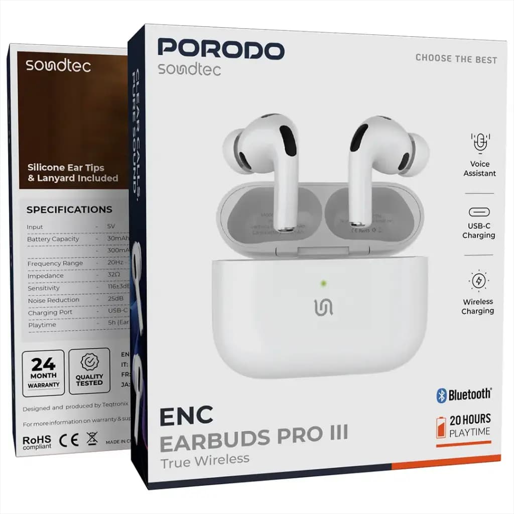 ایرپاد Earbuds Pro 3 پرودو مدل PD8001WH — تصویر ۲