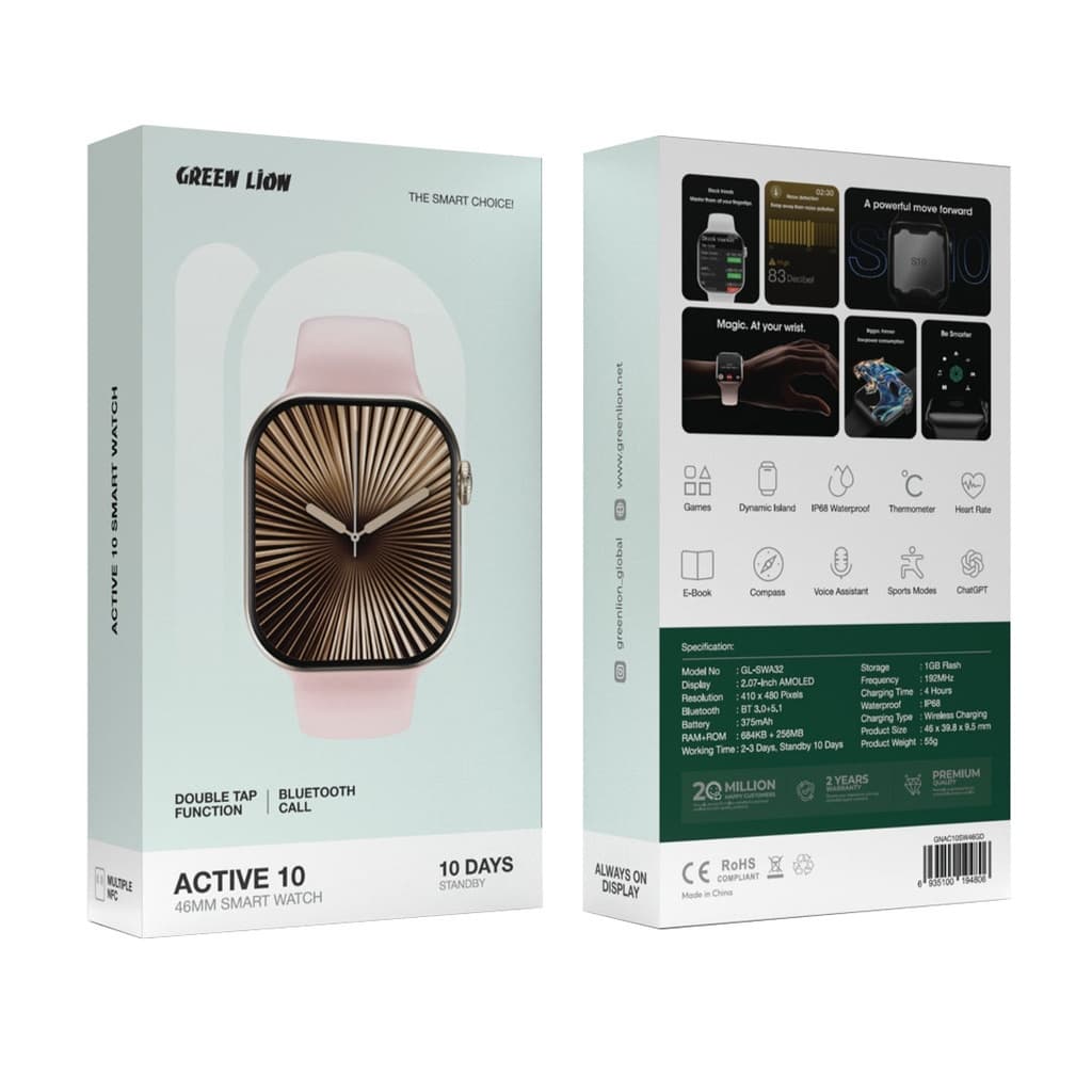 ساعت هوشمند گرین لاین Active 10 مدل GNAC10SW46BK — تصویر ۲