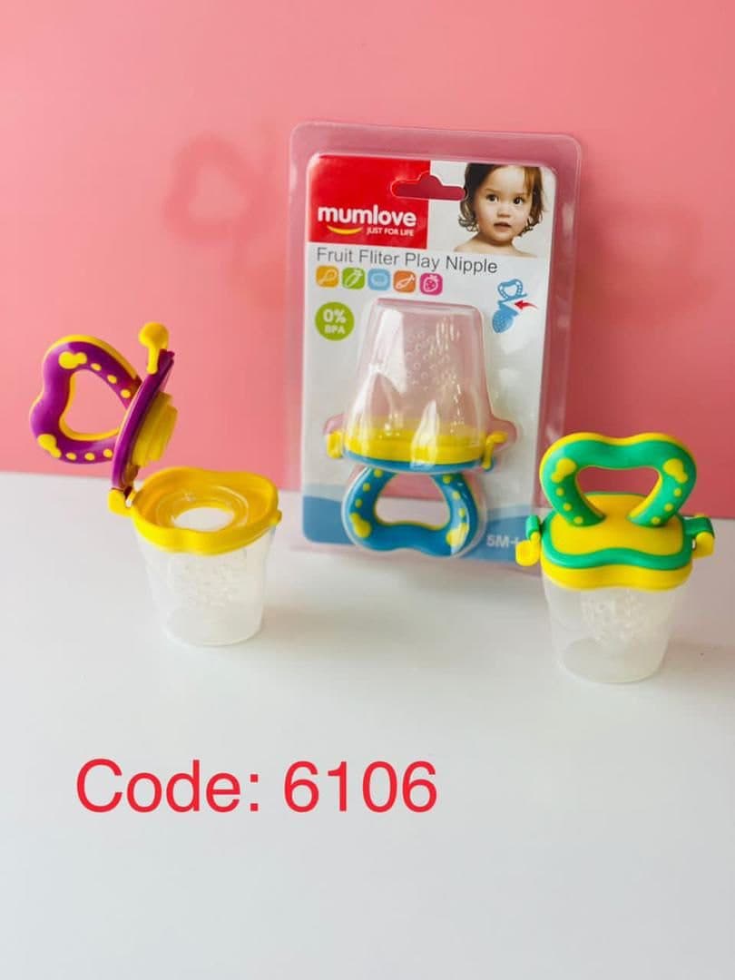 پستانک عصاره گیر میوه و غذا خوری دسته طرح قلب موم لاو 6106 MUMLOVE — تصویر ۲