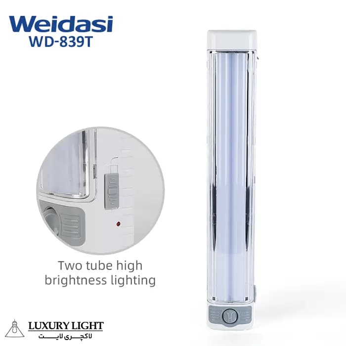 چراغ اضطراری شارژی ویداسی مدل WD-839T(892) — تصویر ۲