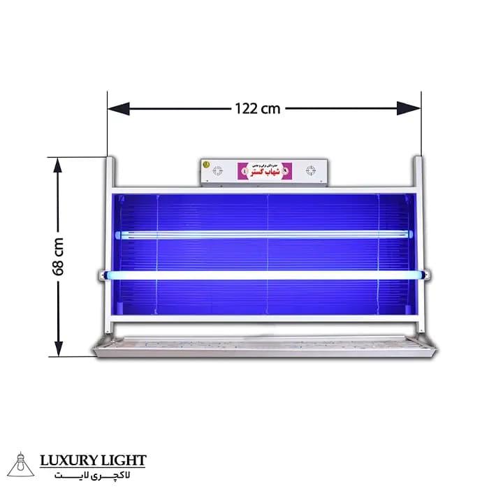 حشره کش برقی جذبی صنعتی 2 در 40 وات UV شهاب گستر مدل FUV2x40WS — تصویر ۴