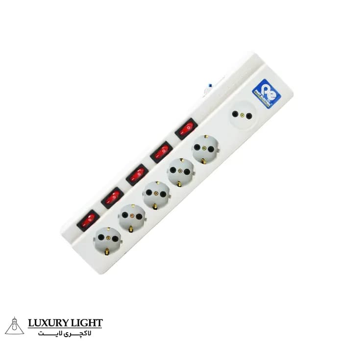 رابط برق 5+1 خانه پارت الکتریک با کابل 5 متری کد 2162 — تصویر ۵